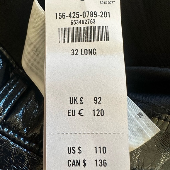 Abercrombie & Fitch Curve Love Vegan Leather 90s Straight Pant NWT - Picture 6 of 7